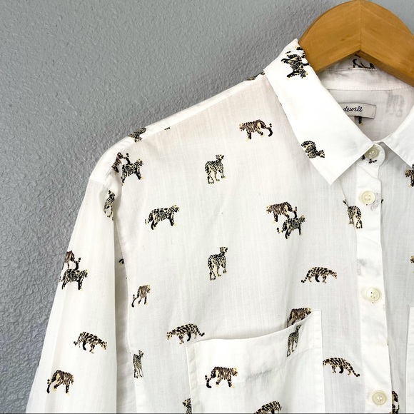Madewell Tops - Madewell Leopard cat print 100% cotton shirt